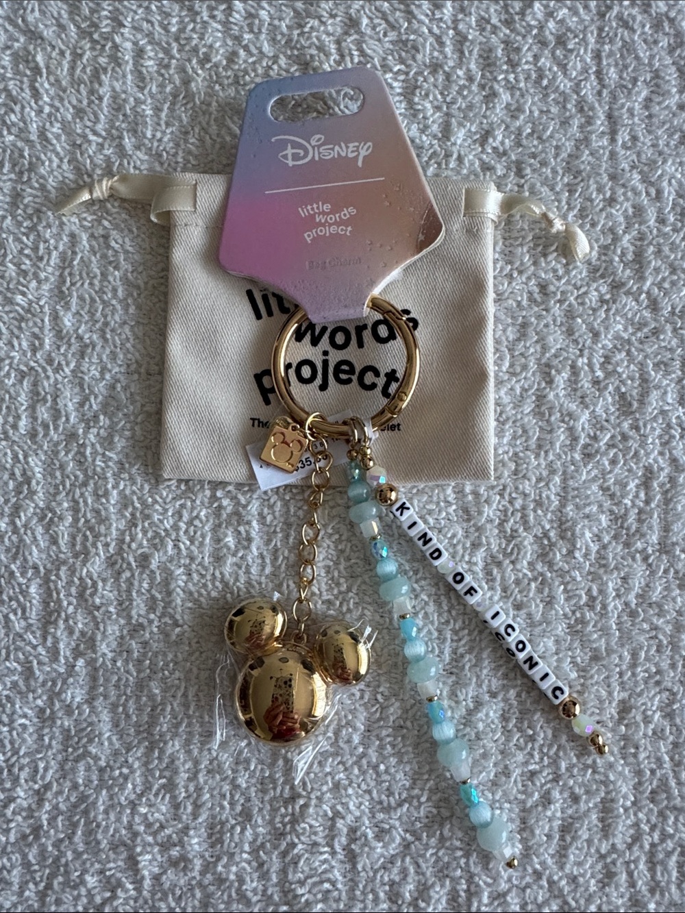 Little Words Project x Disney Parks “Kind of Iconic” Mickey Keychain Bag Charm